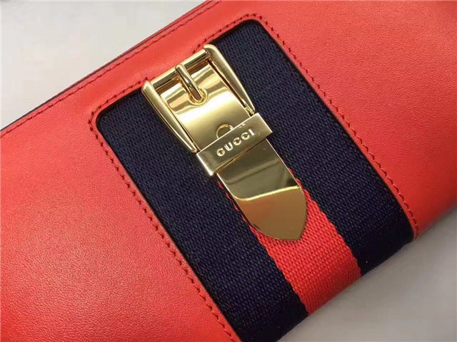 Gucci Sylvie Leather Zip Around Wallet (Varied Colors)