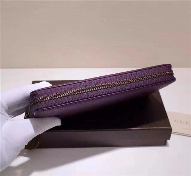 Gucci GG Marmont Purple Leather Wallet