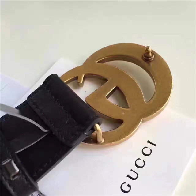 Gucci Leather Belt with Double G Buckle (Varied Colors)