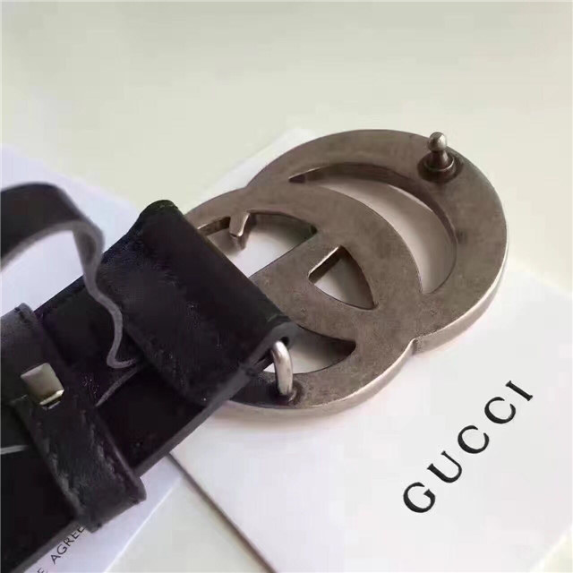Gucci Leather Belt with Double G Buckle (Varied Colors)