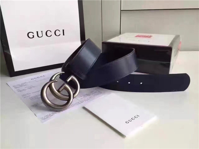 Gucci Leather Belt with Double G Buckle (Varied Colors)