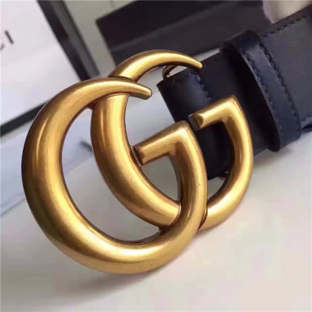 Gucci Leather Belt with Double G Buckle (Varied Colors)