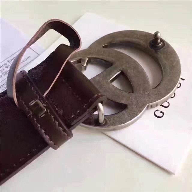 Gucci Leather Belt with Double G Buckle (Varied Colors)