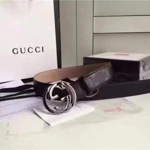 Gucci GG Signature Leather Belt (Varied Colors)