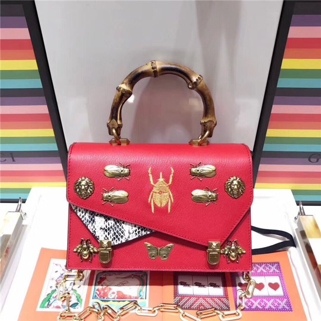 Gucci Ottilia Leather Small Top Handle Bag (Varied Colors)
