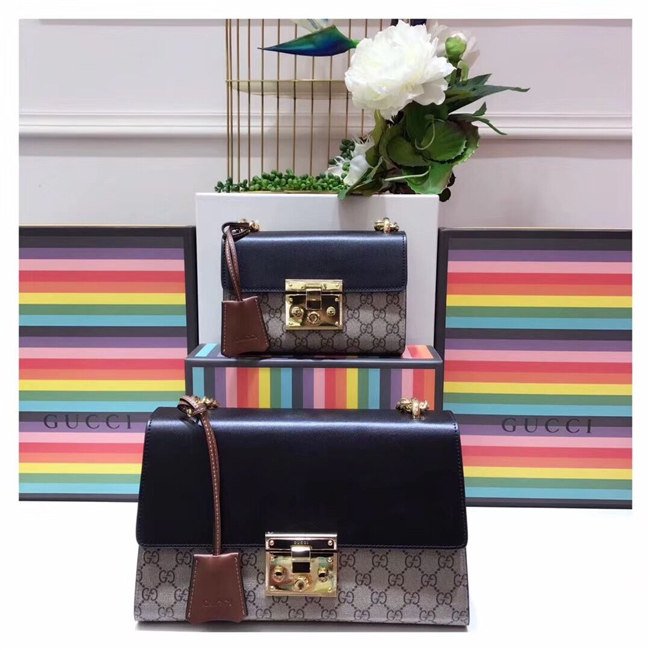 Gucci Padlock small GG Supreme Canvas Shoulder Bag (Varied Colors)