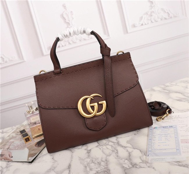 Gucci GG Marmont Leather Top Handle Bag (Varied Colors)