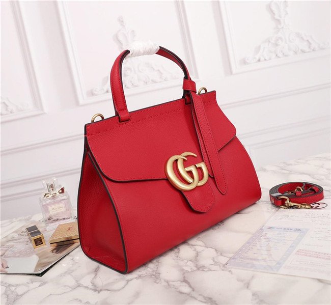 Gucci GG Marmont Leather Top Handle Bag (Varied Colors)