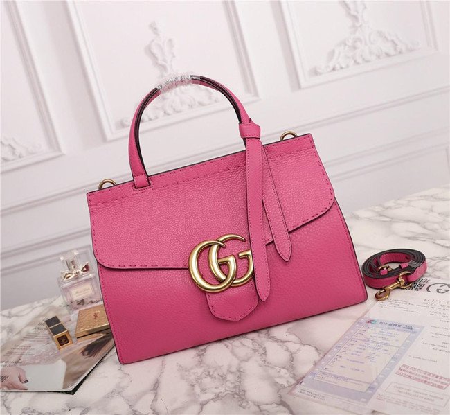 Gucci GG Marmont Leather Top Handle Bag (Varied Colors)