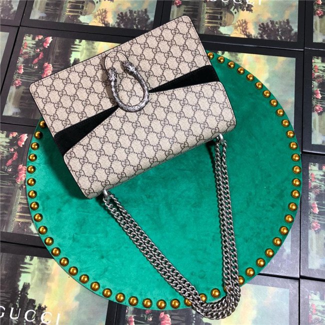 Gucci Dionysus Medium GG Shoulder Bag Suede Brown canvas (Varied Colors) - Image 2