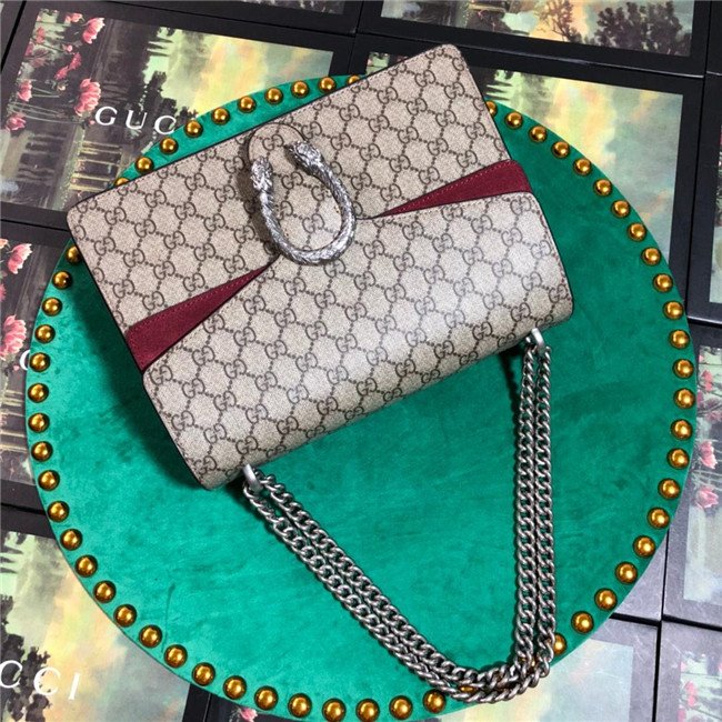 Gucci Dionysus Medium GG Shoulder Bag Suede Brown canvas (Varied Colors) - Image 29