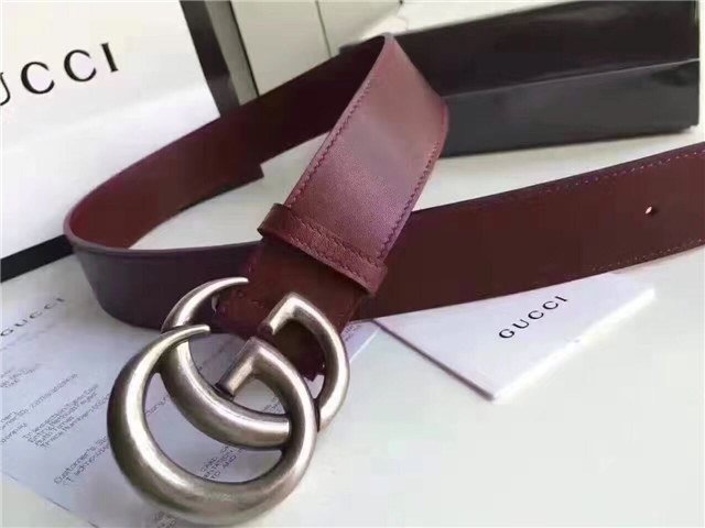 Gucci Wide Leather Belt with Double G Buckle (Varied Colors) 2015 Re-Edition - Image 155