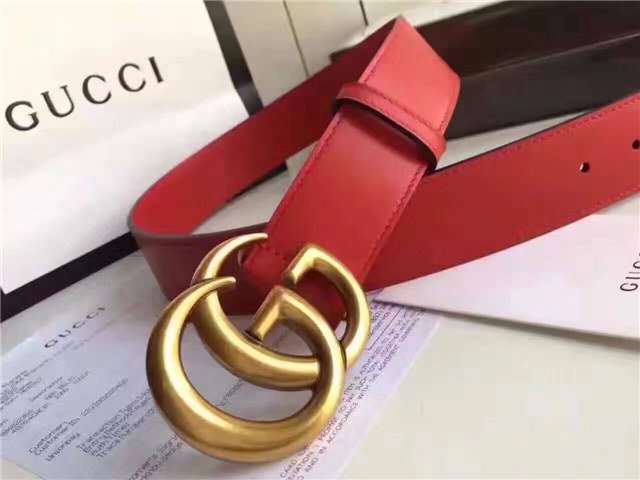 Gucci Wide Leather Belt with Double G Buckle (Varied Colors) 2015 Re-Edition - Image 164