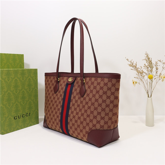 Gucci Ophidia Medium Tote With Web (Varied Colors) - Image 11