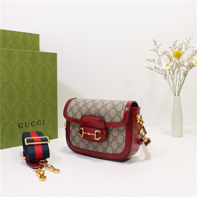 Gucci Horsebit 1955 Mini Bag GG Supreme Canvas 658574 (Varied Colors) - Image 14