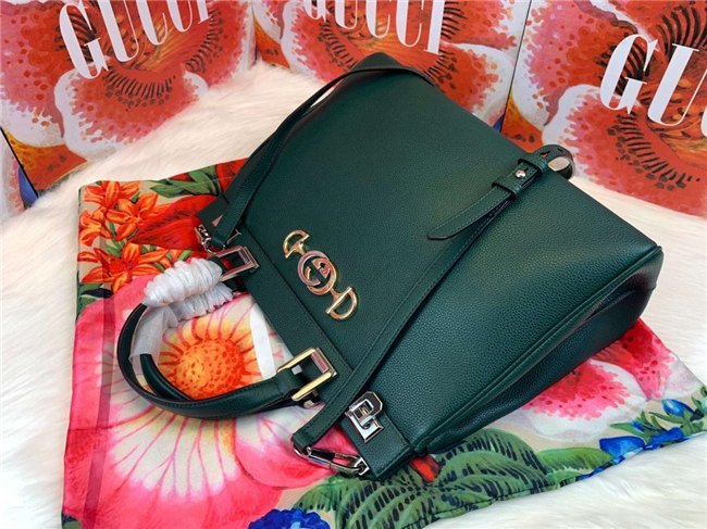 Gucci Zumi Grainy Leather Medium Top Handle Bag (Varied Colors) - Image 21