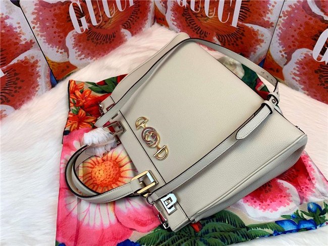 Gucci Zumi Grainy Leather Medium Top Handle Bag (Varied Colors) - Image 30