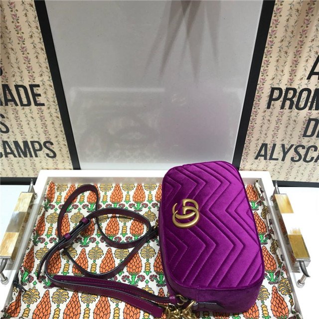 Gucci GG Marmont Matelasse Medium Shoulder Velvet Bag (Varied Colors) - Image 23