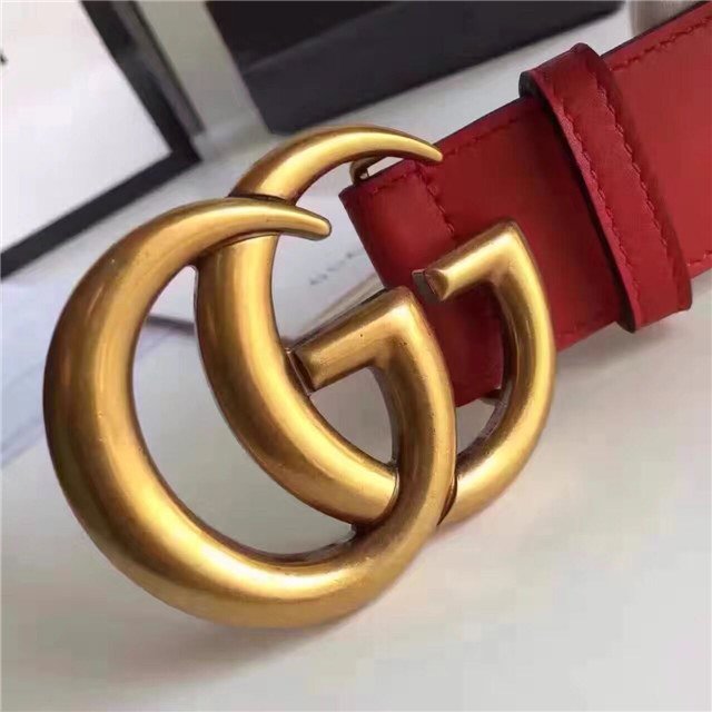 Gucci Wide Leather Belt with Double G Buckle (Varied Colors) 2015 Re-Edition - Image 166