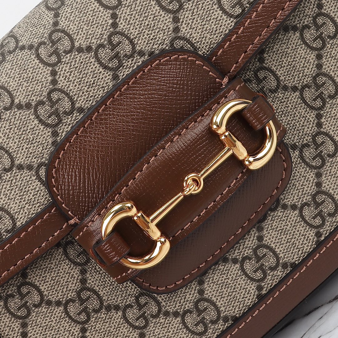 Horsebit 1955 Mini Bag GG Supreme Canvas 658574 Brown