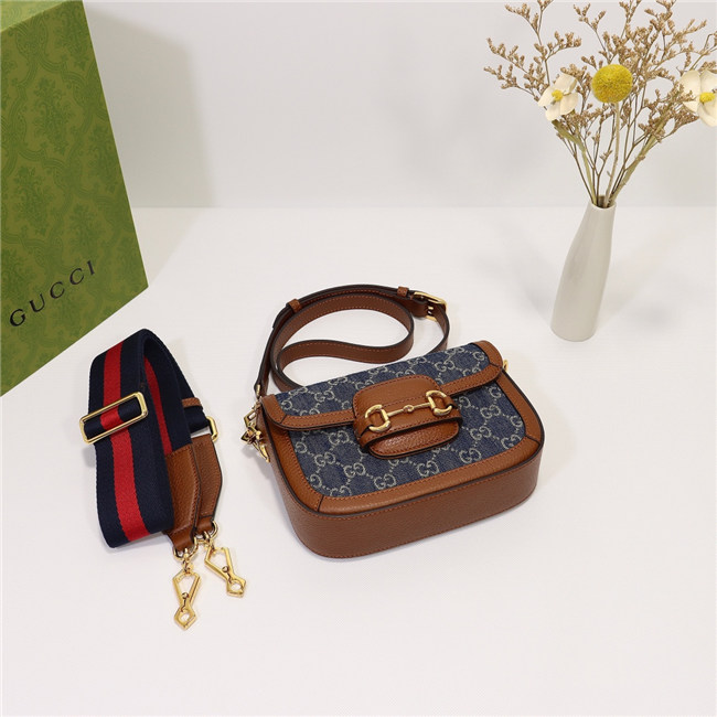 Gucci Horsebit 1955 Mini Bag GG Supreme Canvas 658574 (Varied Colors) - Image 5