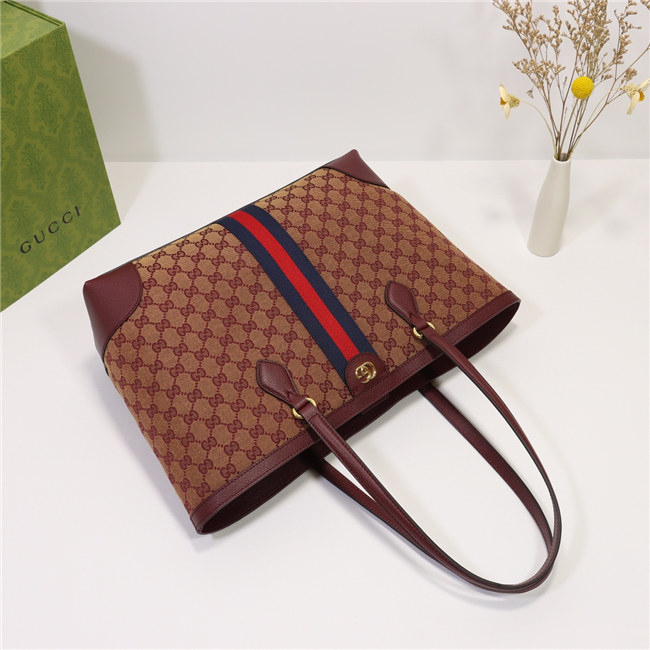 Gucci Ophidia Medium Tote With Web (Varied Colors) - Image 13