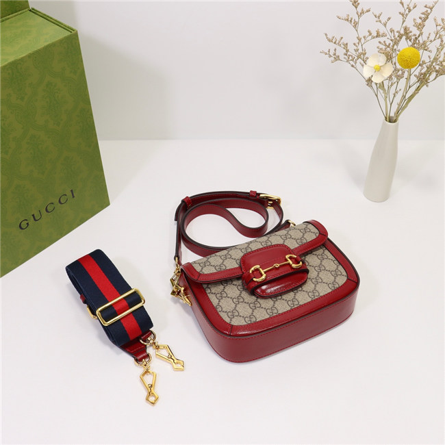 Gucci Horsebit 1955 Mini Bag GG Supreme Canvas 658574 (Varied Colors) - Image 16