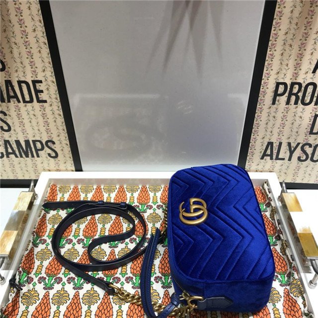 Gucci GG Marmont Matelasse Medium Shoulder Velvet Bag (Varied Colors) - Image 14