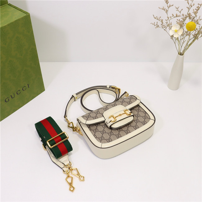 Gucci Horsebit 1955 Mini Bag GG Supreme Canvas 658574 (Varied Colors) - Image 25