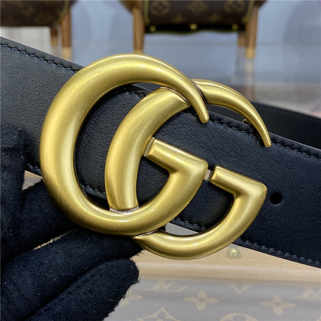 Gucci Wide Leather Belt with Double G Buckle (Varied Colors) 2015 Re-Edition - Image 6