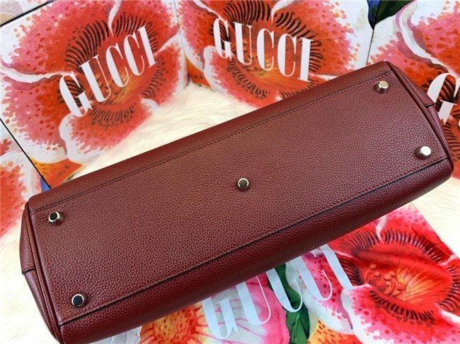 Gucci Zumi Grainy Leather Medium Top Handle Bag (Varied Colors) - Image 14