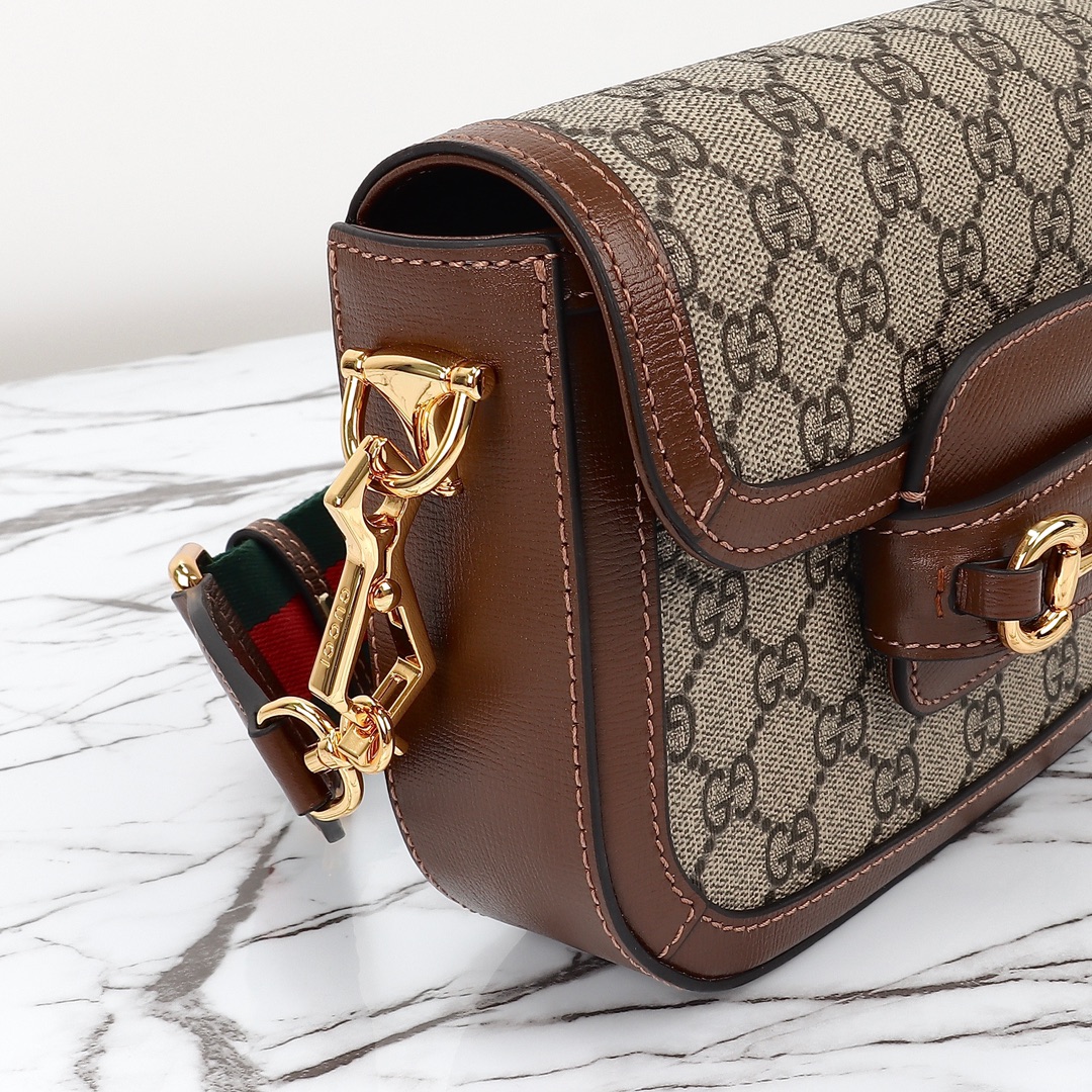 Horsebit 1955 Mini Bag GG Supreme Canvas 658574 Brown