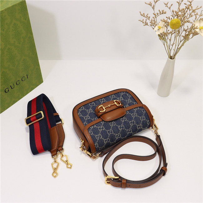 Gucci Horsebit 1955 Mini Bag GG Supreme Canvas 658574 (Varied Colors) - Image 6