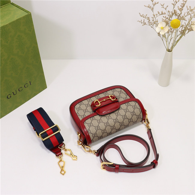 Gucci Horsebit 1955 Mini Bag GG Supreme Canvas 658574 (Varied Colors) - Image 17