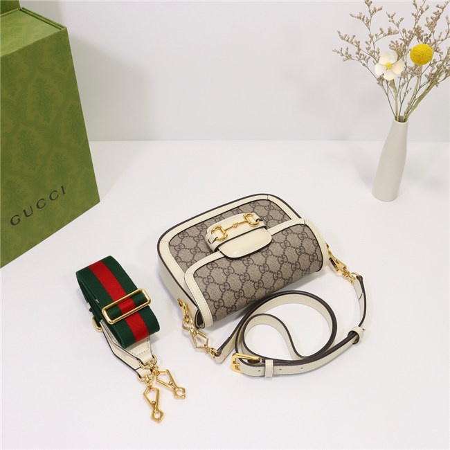 Gucci Horsebit 1955 Mini Bag GG Supreme Canvas 658574 (Varied Colors) - Image 26