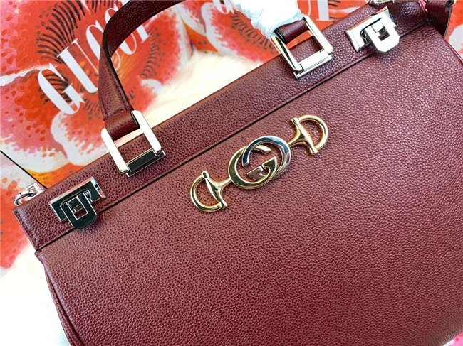 Gucci Zumi Grainy Leather Medium Top Handle Bag (Varied Colors) - Image 15