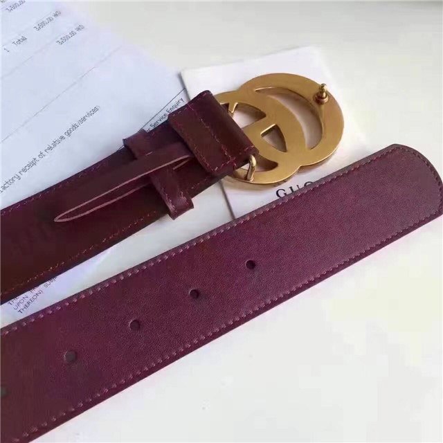 Gucci Wide Leather Belt with Double G Buckle (Varied Colors) 2015 Re-Edition - Image 150