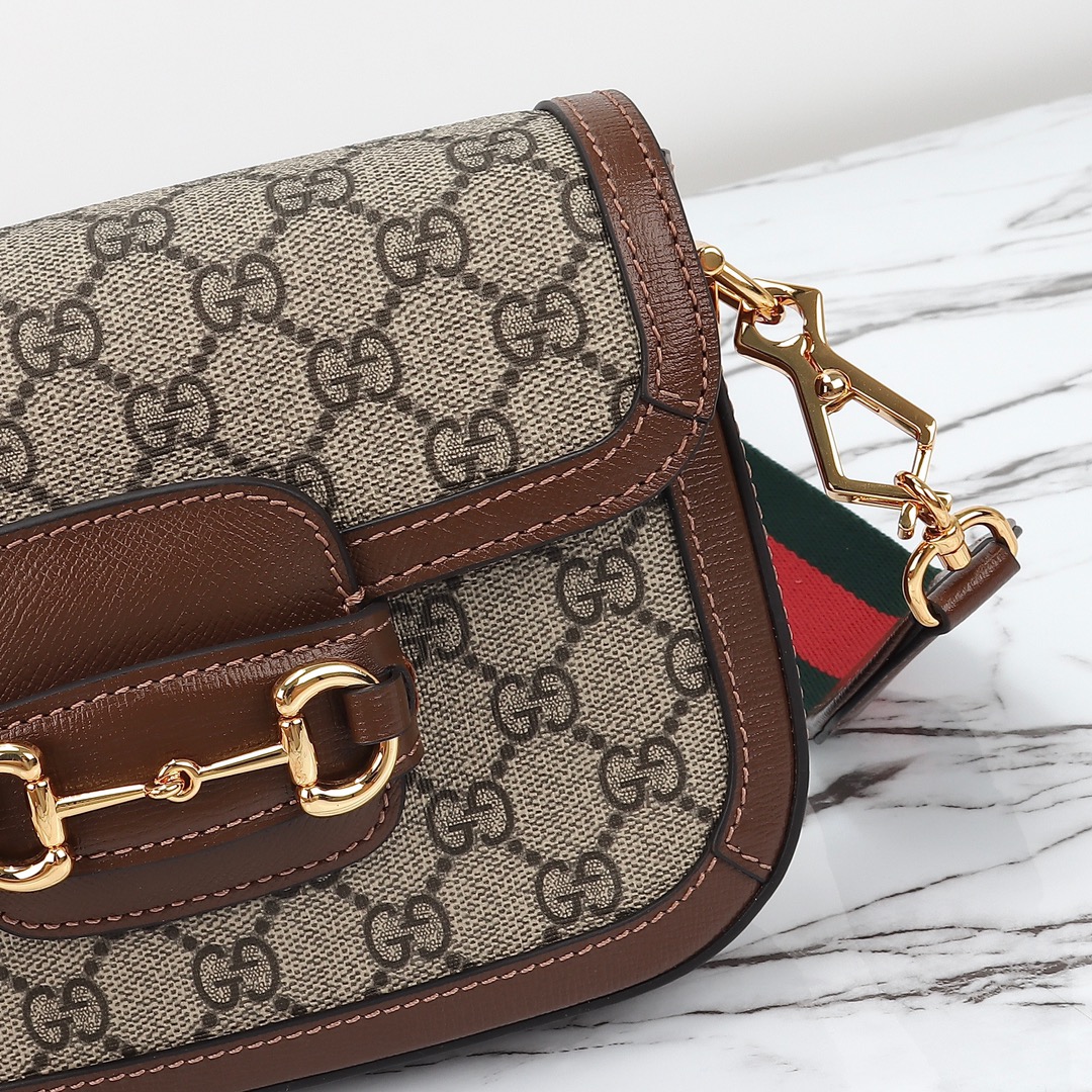 Horsebit 1955 Mini Bag GG Supreme Canvas 658574 Brown
