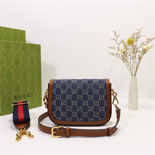Gucci Horsebit 1955 Mini Bag GG Supreme Canvas 658574 (Varied Colors) - Image 7