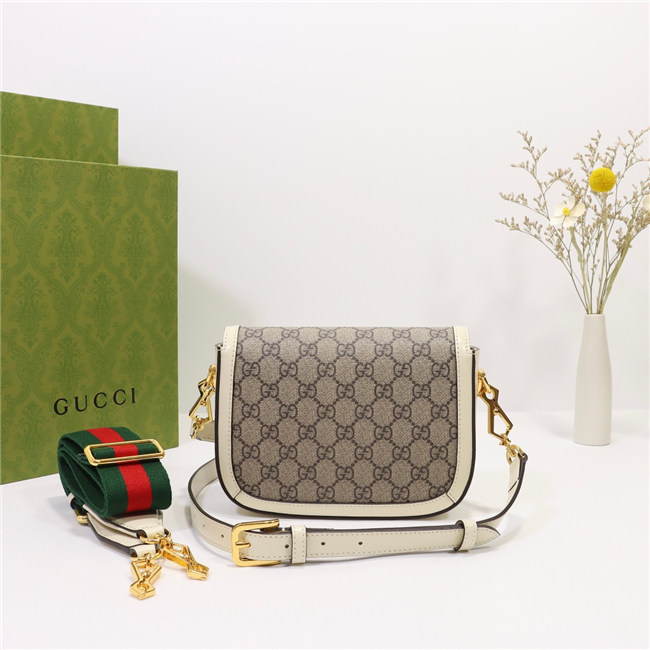 Gucci Horsebit 1955 Mini Bag GG Supreme Canvas 658574 (Varied Colors) - Image 27
