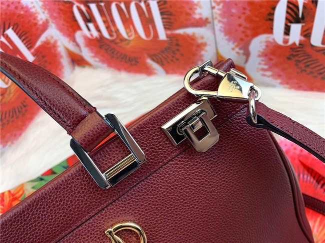 Gucci Zumi Grainy Leather Medium Top Handle Bag (Varied Colors) - Image 16