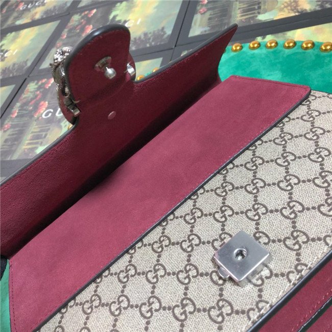Gucci Dionysus Medium Shoulder Bag Blooms Print with Wine Suede - Image 8