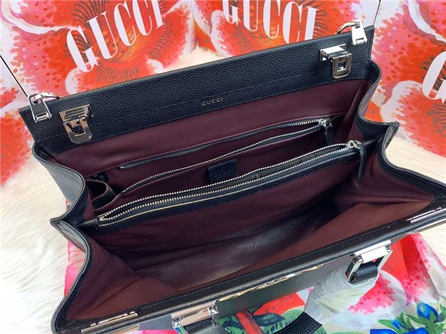 Gucci Zumi Grainy Leather Medium Top Handle Bag (Varied Colors) - Image 8