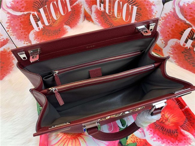 Gucci Zumi Grainy Leather Medium Top Handle Bag (Varied Colors) - Image 17