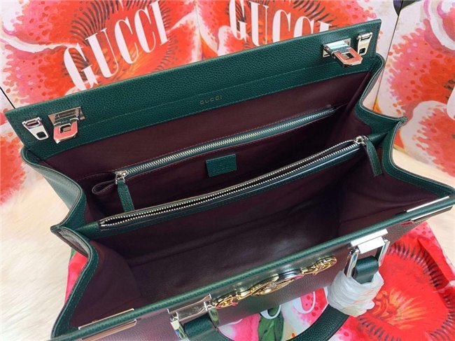 Gucci Zumi Grainy Leather Medium Top Handle Bag (Varied Colors) - Image 26