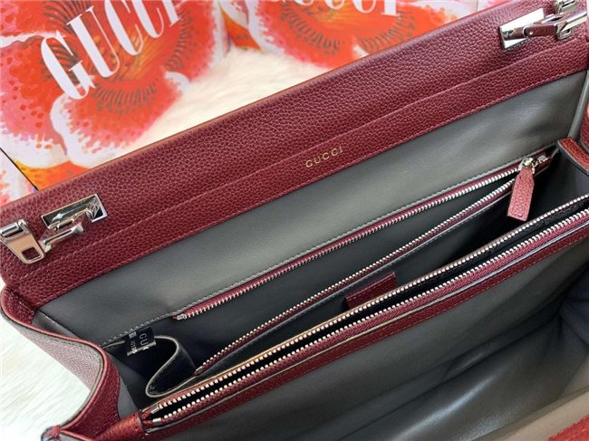Gucci Zumi Grainy Leather Medium Top Handle Bag (Varied Colors) - Image 18