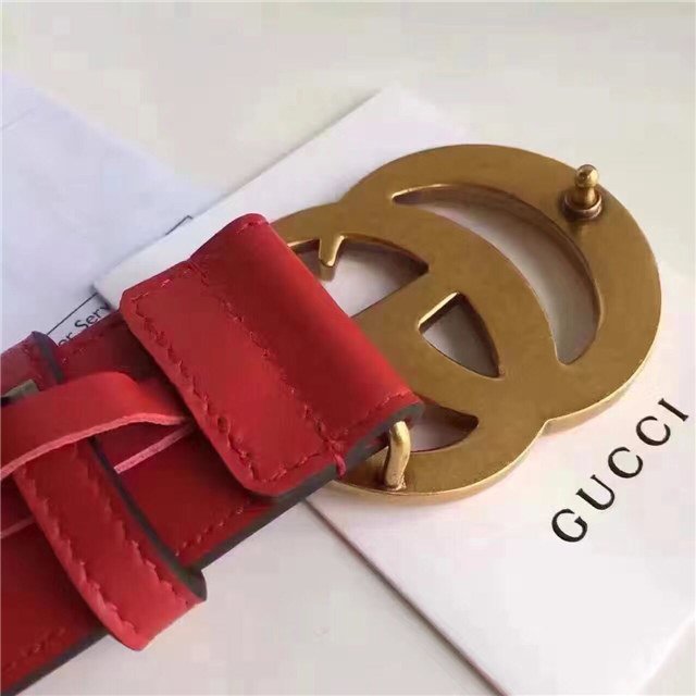 Gucci Wide Leather Belt with Double G Buckle (Varied Colors) 2015 Re-Edition - Image 171