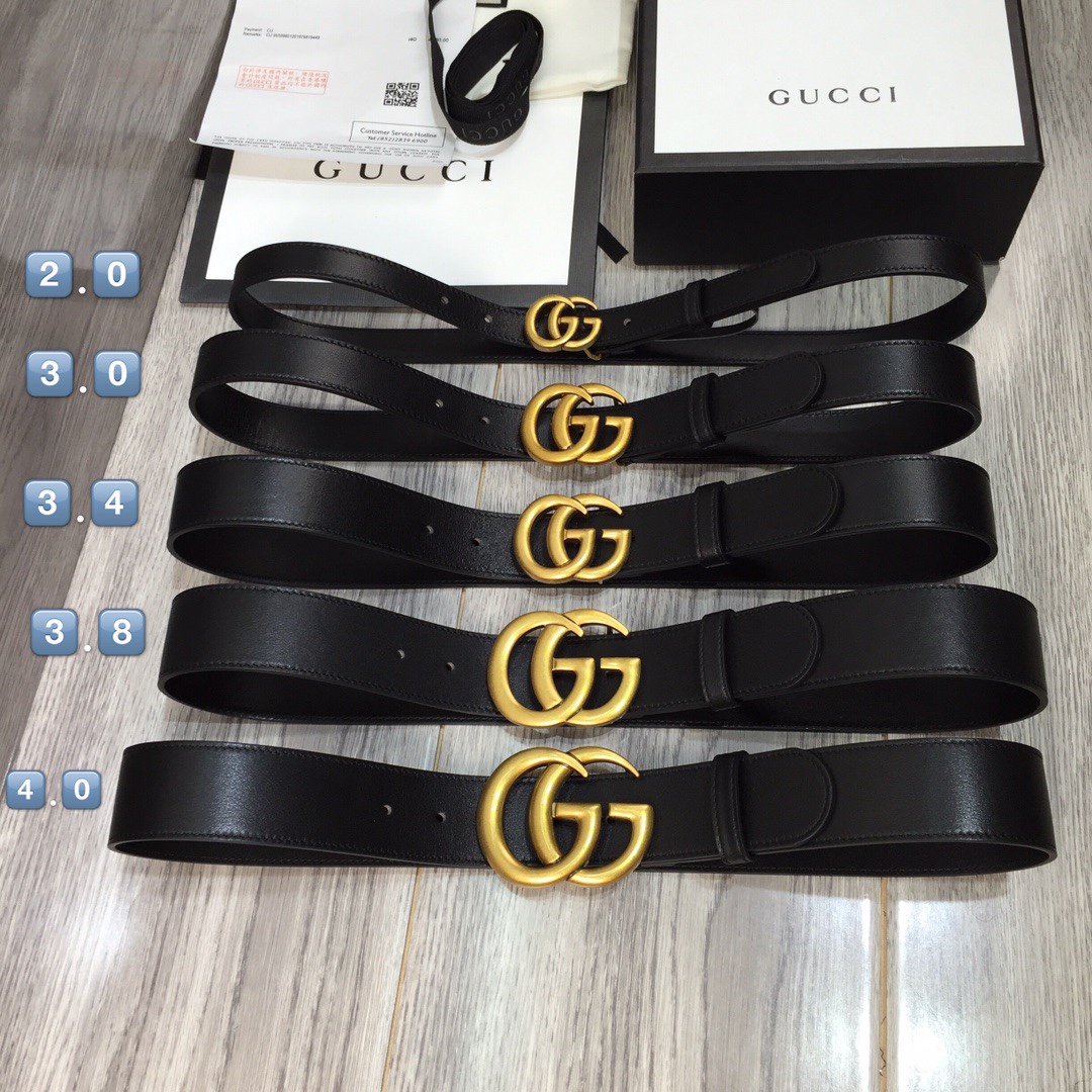 Gucci Wide Leather Belt with Double G Buckle (Varied Colors) 2015 Re-Edition - Image 10