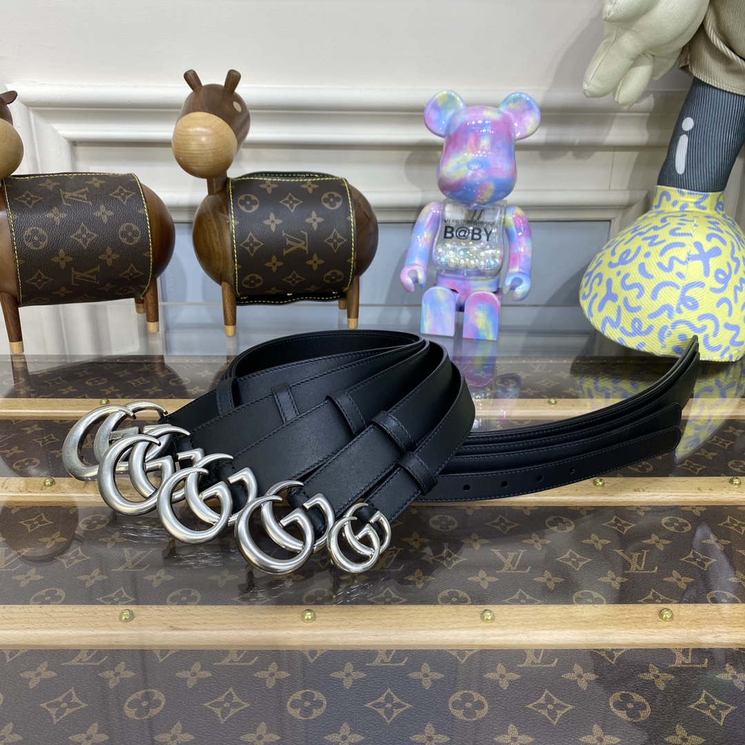 Gucci Wide Leather Belt with Double G Buckle (Varied Colors) 2015 Re-Edition - Image 18