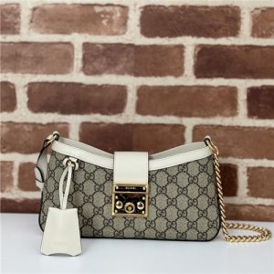 Padlock Small Shoulder Bag 811705 White-1.jpg